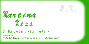 martina kiss business card